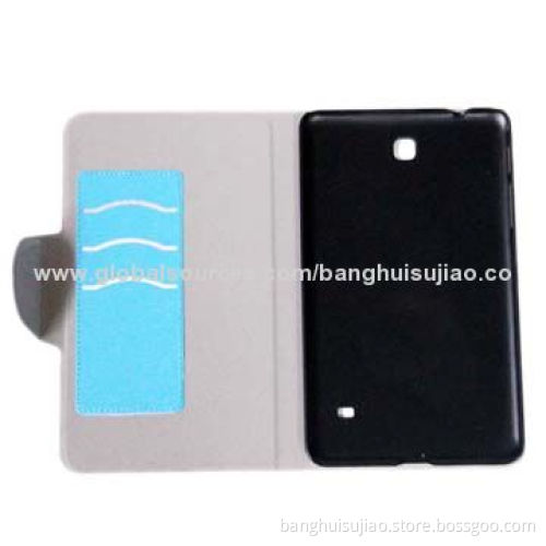 PU Leather Mobile Phone Cases for Samsung Galaxy Tab 4, Sized 8.0-inch